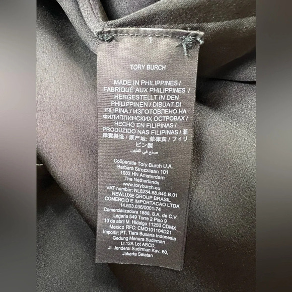 Tory Burch Womens Shift Dress Printed Silk Twill Black Mountain Floral Size 12 - Picture 16 of 16